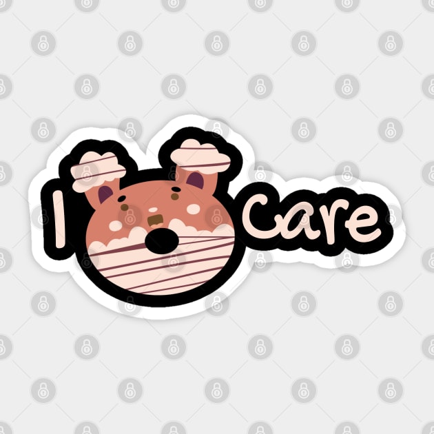 I Donut Care_I Dont Care Sticker by TinPis